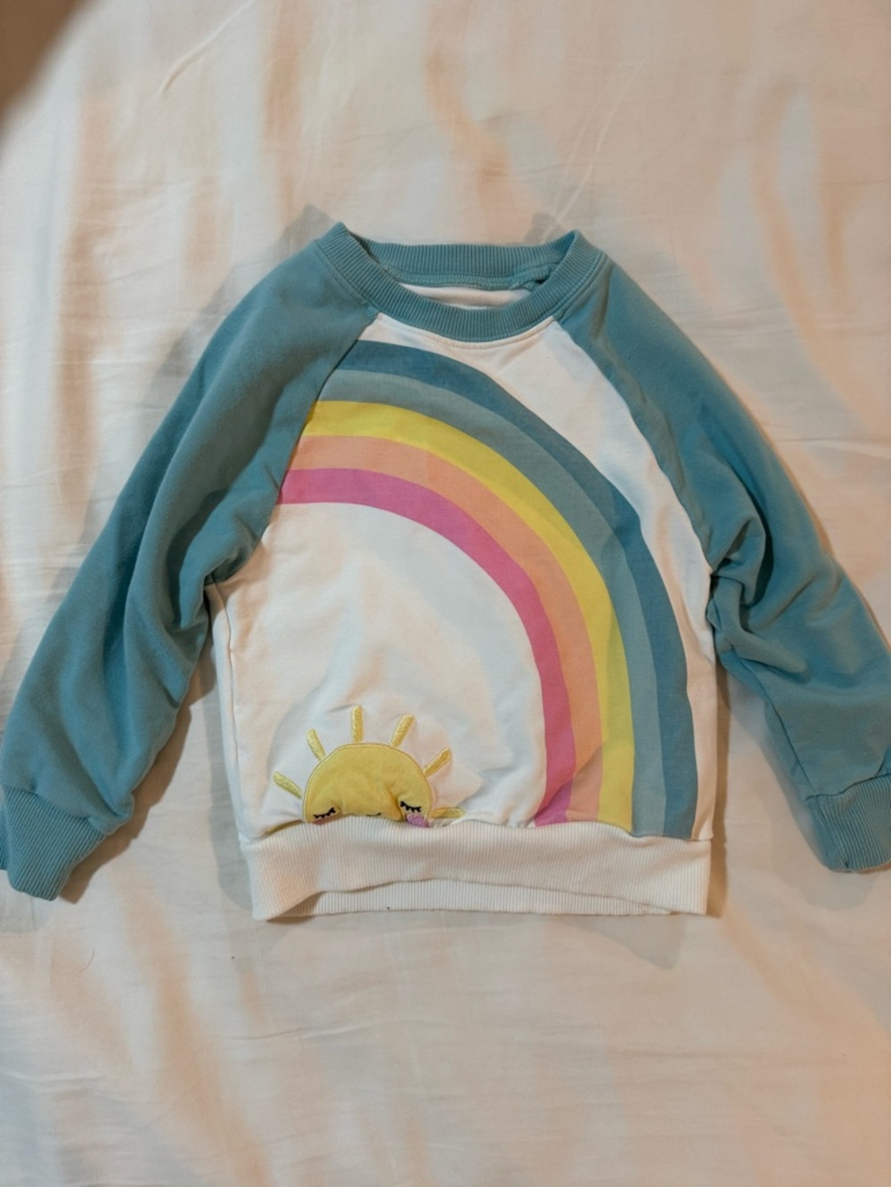 Little Sleepies Cool Teal Graphic Raglan Sweatshirt